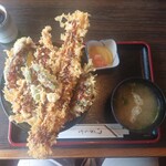 天ぷら桂 - えびあなご天丼