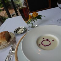 現代仏蘭西料理 朔詩舎 - ジャガイモとビーツのクリームスープ