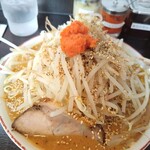 Masuda ya - 味噌らーめん（もやしトッピング）・ピリカラにんにくいっぱい