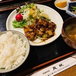 Izumizaka - 奥美濃古地鶏定食1510円