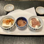 一亀 - 珍味3種盛り495円