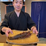 Sushi Rakuzayano Ki - 調理前の伊勢海老