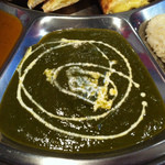 インド・ネパール料理 スナオール - Cランチ￥950　ほうれん草チキンカレー