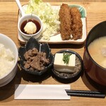 みちのくや酒店 金山店 - ハムカツ&芋煮定食 900円込み