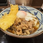Marugame Seimen - 肉たまぶっかけうどん+イカ天