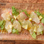 Yellowtail amberjack carpaccio