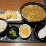Udon Ryouri Sen - カレーうどん+白飯+肉天❗️