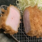 とんかつ ぶたしょう - ロース断面