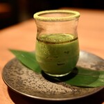 Uji matcha and wasanbon pudding