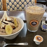 Sammarukukafe - ショコラバナナパフェ＆アイスカフェラテ