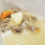 キッチン ブルー グローブ - 茸、ポテト、人参