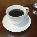 キッチン ブルー グローブ - ホットコーヒーのアップ