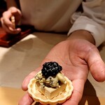 銀座 しのはら - フォアグラ最中