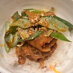 焼肉 スタミナ苑 - うま辛ミニカルビ丼
      フランケンっていう初めて食べる部位！