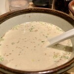 俺流塩らーめん - 熟成塩ラーメンと同じ味のつけ麺スープ。