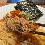 酒肴場 屯 - 蟹味噌、蟹の身、内子にイクラ。濃厚メチャうま