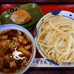 徳一うどん  - 肉汁うどん（並）＆おいなりさん②