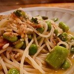 ル ジャン ジャン - 桜エビ、青豆、アスパラ。