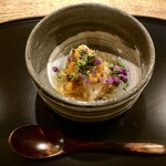 紀尾井町 南かわ - 先付・茄子と雲丹と松葉蟹