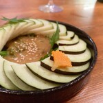 横浜野菜と日本酒 七草 - 水茄子のお刺身