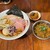 麺楽 軽波氏 - 料理写真:特製淡麗煮干し鶏醤油＋マトンわんたん、ミニカレー飯、茄子アチャール