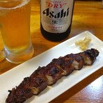 Souhonzan Katsura - つきだし(薩摩揚げ)・ビール