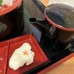 Onihei Sengyoten Neo - チラシには茶漬け用の出汁つき