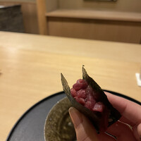 感情 - ◻︎鴨ユッケ巻き