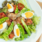 [From June 1st] Fried chicken with shaved ice and Japanese-style asparagus salad