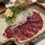 桂川 - 今日は馬刺しもあった