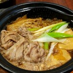 Yaki Miso Ramen Yadoya - 黒毛和牛のネギすき焼き