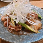 Eniwei Yamunashi - 牛肉とアスパラの山椒炒めだったかな？