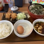 Kara Yoshi - ☆蕎麦2倍☆倍もり鶏つけ汁蕎麦定食(ご飯大盛り) ¥1130