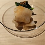 温石 - 玉ねぎすり流しの甘い香りとあぶったみる貝の香りがなんとも甘美。