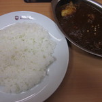 デリー 上野店 - コルマカレー　ベリーホット、ライス半分で！　９５０円