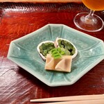 ななしの庵 - やりいかと蕨と筍の炊き合わせ