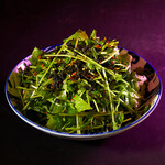 Choreogi salad with pea sprouts and crispy wakame seaweed