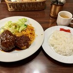 Fujio Kohi - 特製ハンバーグとコロッケ定食