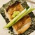 きゃべつ - 料理写真:焼き穴子と胡瓜とワサビを海苔で巻いて食べます