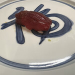 寿司福島 - 鮪、しっかりと産地も表示されていて新鮮でした