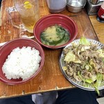 Doujima Seinikuten - 焼肉定食(ご飯、味噌汁はおかわり有り)