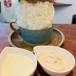 こひる庵 - 桜ミルク200円　桜あんタルトクリーム（桜ミルクティータルトを注文したお友達の恩恵！）