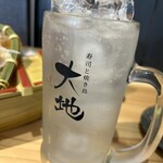 Sushi To Yakitori Daichi - いつでも何杯でも218円で酎ハイとビームハイが飲めるのがいい！！ほんとありがたい◎飲み放題じゃない場合、ある中的に1杯200円代じゃないとやってけないw