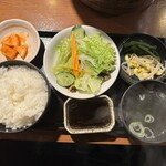 ネギタン ホルモン寺山 - ランチ定食(肉は別皿)