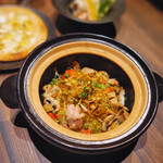 Rice cooked in a clay pot