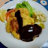レストランなかむら - ⑤番ランチ  チキンカツとハンバーグ  700円