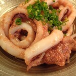 Sautéed squid with mentaiko and butter