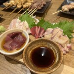 Ganso Misuta Torikku - 鶏刺し4種盛り