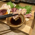Ganso Misuta Torikku - 鶏刺し4種盛り