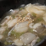 焼きもの家 慶 - たこわさと書いてあれば茹でたタコの足をワサビ醤油でと連想するわけだけど、たこわさびというのはタコのワサビ漬けであると言う肩透かし^_^